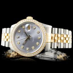 Rolex DateJust 18K/SS Diamond 36mm Watch