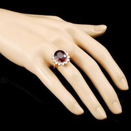 14K Gold 8.86ct Ruby & 1.50ctw Diamond Ring