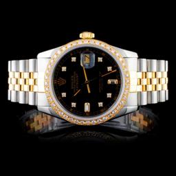 Rolex DateJust YG/SS 1.50ct Diamond 36mm Watch