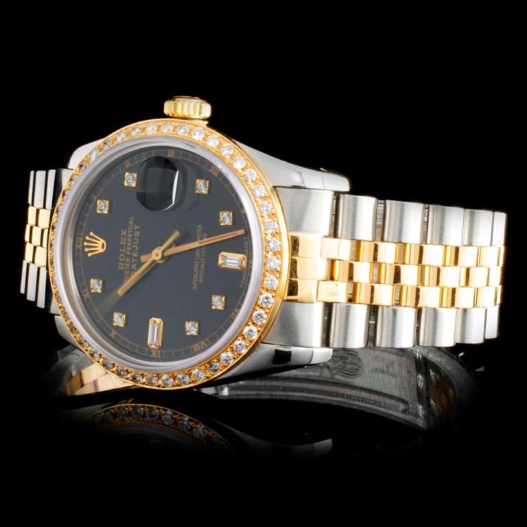 Rolex DateJust YG/SS 1.50ct Diamond 36mm Watch