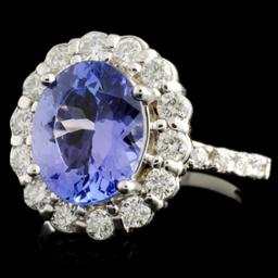 14K Gold 2.50ct Tanzanite & 0.69ctw Diamond Ring