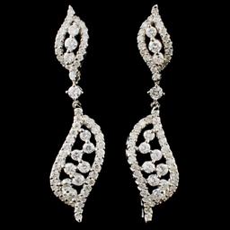 18K Gold 1.68ctw Diamond Earrings