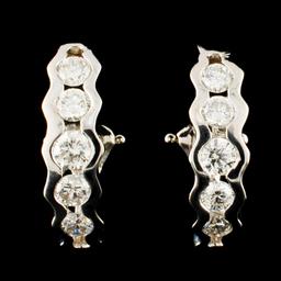 14K Gold 1.12ctw Diamond Earrings