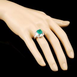 14K Gold 2.45ct Emerald & 1.54ctw Diamond Ring