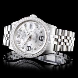 Rolex SS DateJust Diamond 36MM Wristwatch