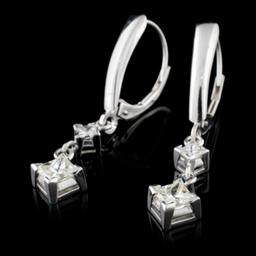 14K Gold 1.60ctw Diamond Earrings