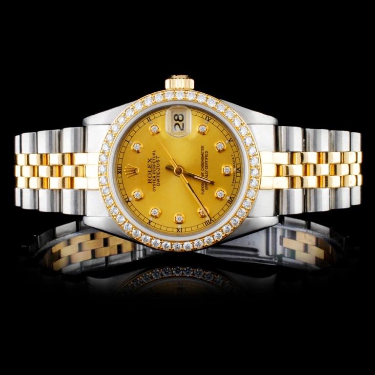 Rolex DateJust YG/SS Diamond 36mm Watch