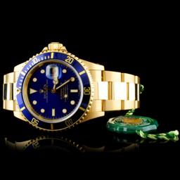 Rolex Submariner 16618 18K Gold 40mm Wristwatch