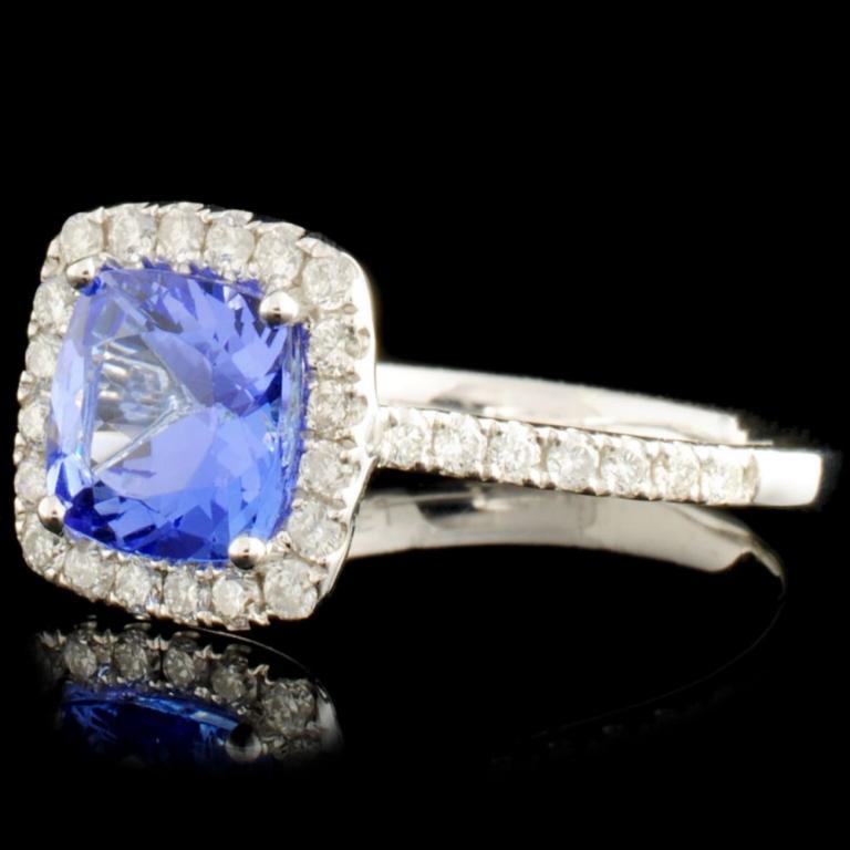 14K Gold 1.61ct Tanzanite & 0.42ctw Diamond Ring