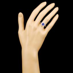 14K Gold 1.61ct Tanzanite & 0.42ctw Diamond Ring