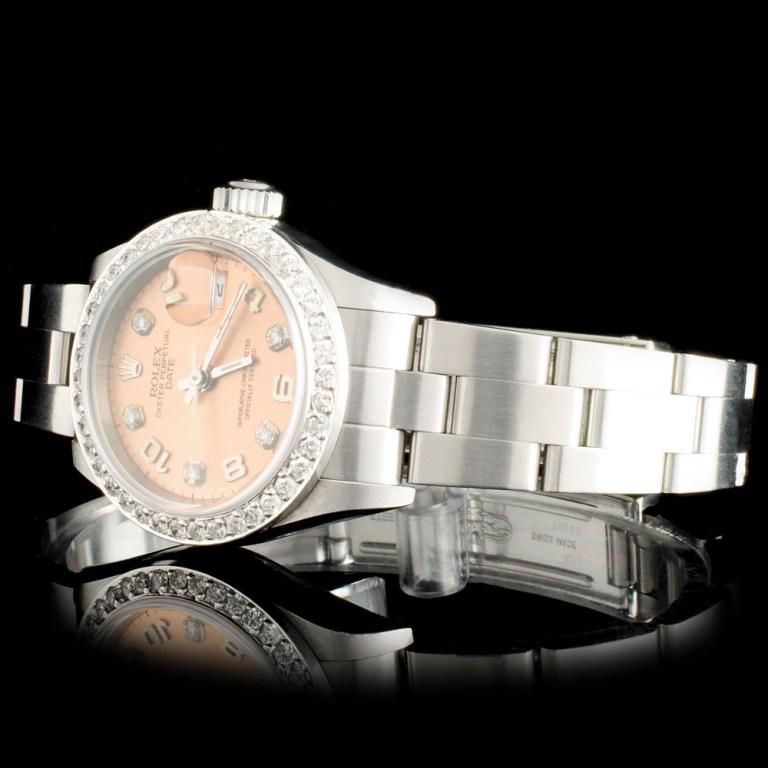 Rolex SS DateJust Diamond Ladies Wristwatch