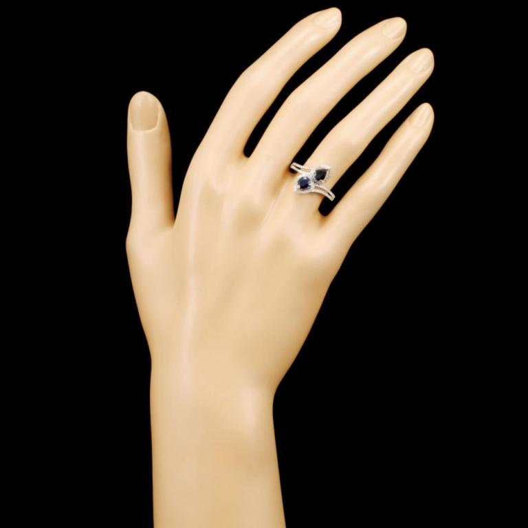18K Gold 0.96ct Sapphire & 0.26ctw Diamond Ring
