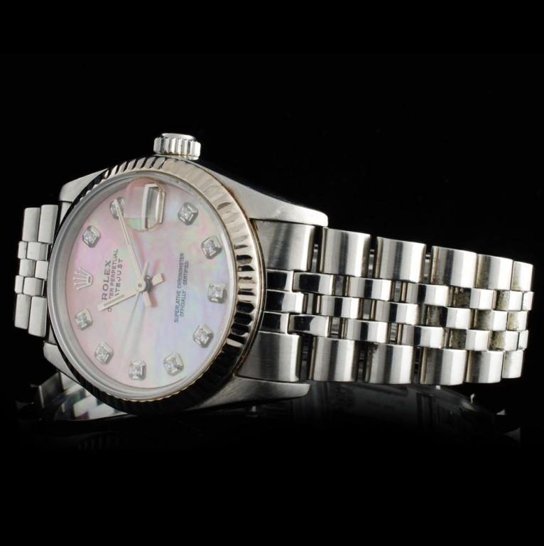 Rolex SS DateJust Mid-Size Wristwatch