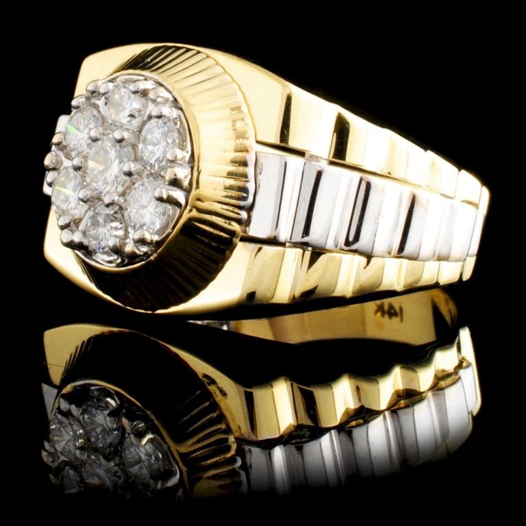 14K Gold 0.91ctw Diamond Ring