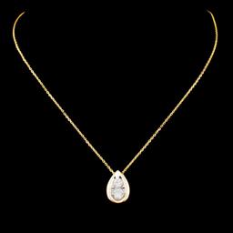 14K Gold 0.61ctw Diamond Pendant