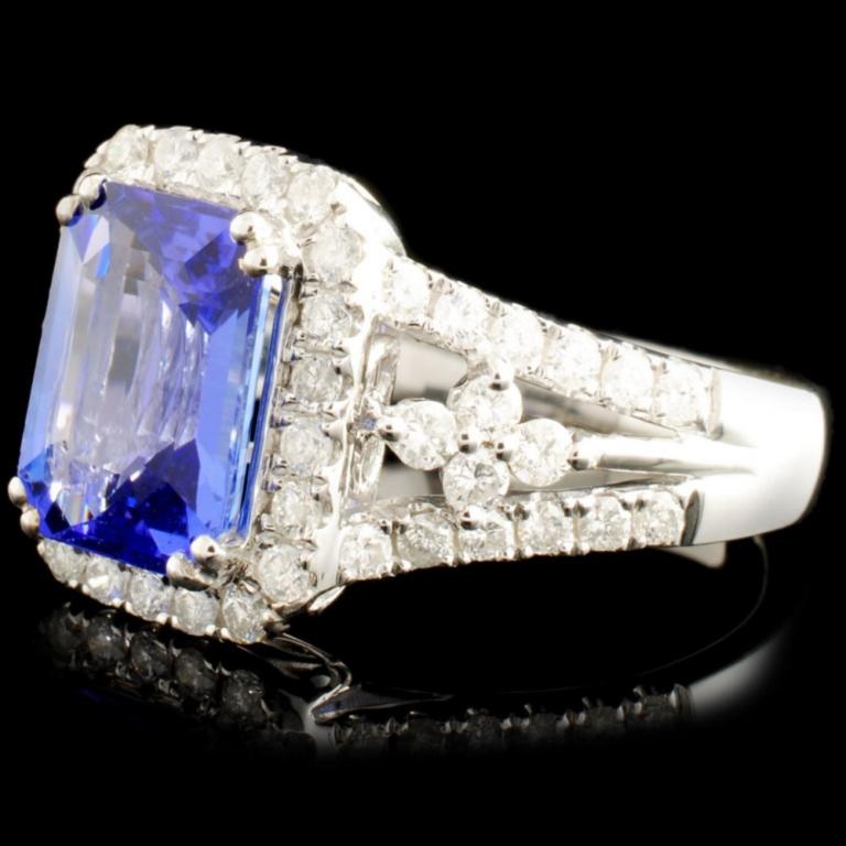 14K Gold 2.83ct Tanzanite & 0.81ctw Diamond Ring