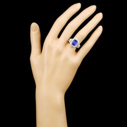 14K Gold 2.83ct Tanzanite & 0.81ctw Diamond Ring