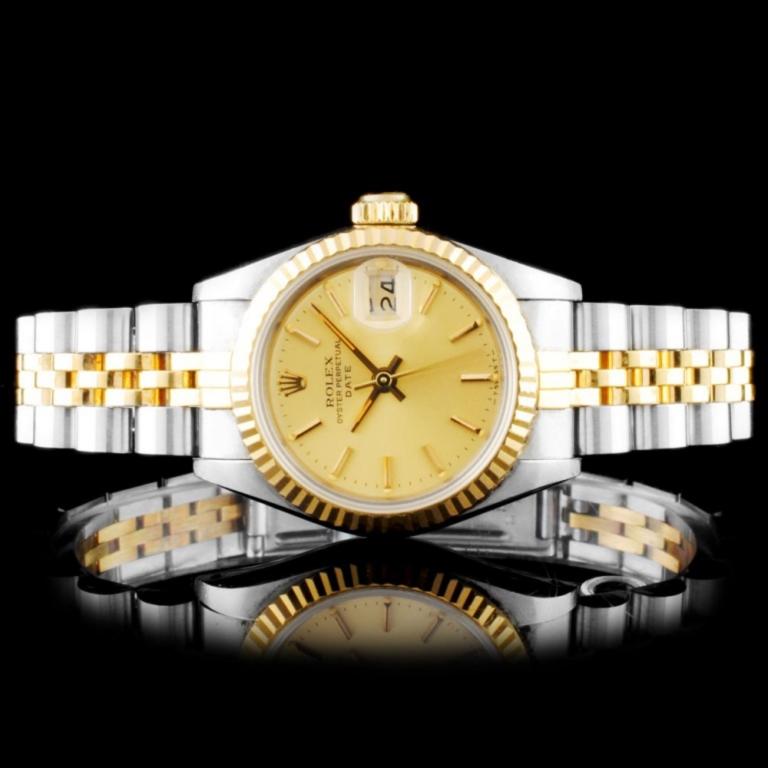 Rolex YG/SS DateJust Ladies Champagne Wristwatch