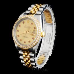 Rolex DateJust YG/SS Diamond 36mm Watch