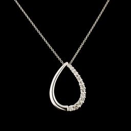 14K Gold 0.38ctw Diamond Pendant