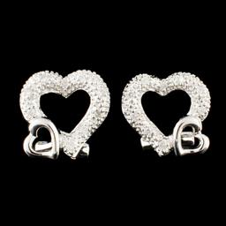 18K Gold 0.16ctw Diamond Earrings