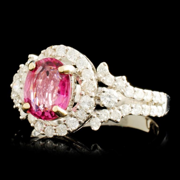 18K Gold 1.59ct Spinel & 0.84ctw Diamond Ring