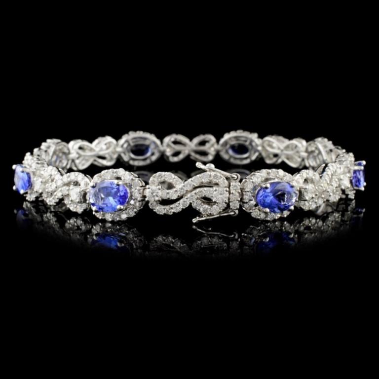 18K White Gold 5.52ct Tanzanite & 4.38ct Diamond B