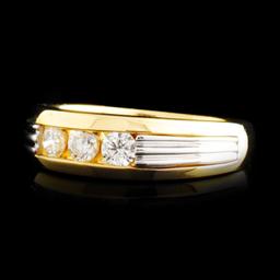 18K Gold & Platinum 0.39ctw Diamond Ring