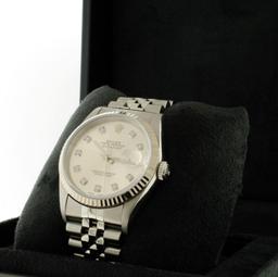 Rolex DateJust 18K White Gold & SS 36MM Wristwatch