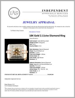 18K Gold 2.11ctw Diamond Ring