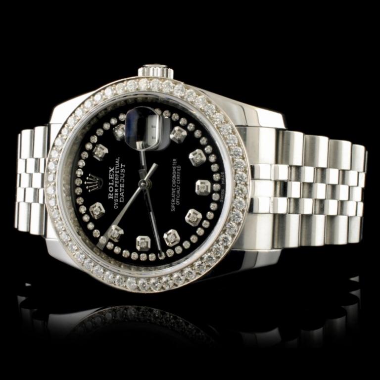 Rolex DateJust 116234 SS 1.35ct Diamond 36MM Watch