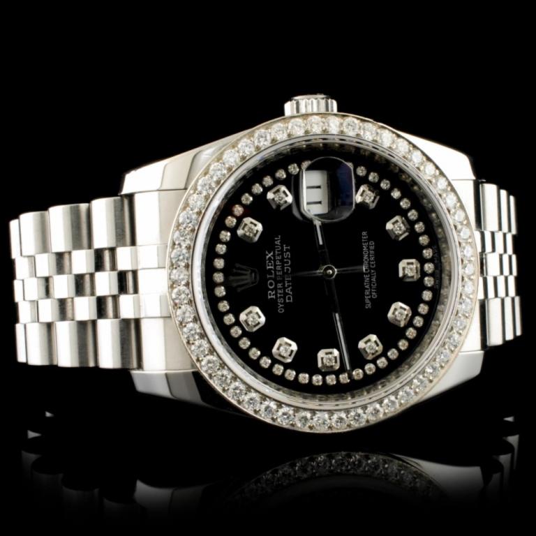 Rolex DateJust 116234 SS 1.35ct Diamond 36MM Watch