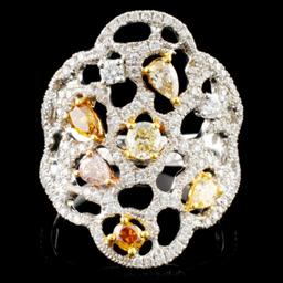 18K Gold 1.31ctw Fancy Color Diamond Ring