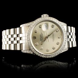 Rolex SS DateJust 1.50ctw Diamond 36MM Wristwatch