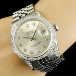 Rolex SS DateJust 1.50ctw Diamond 36MM Wristwatch