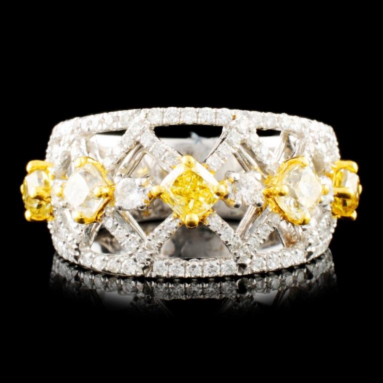 18K Gold 1.71ctw Fancy Diamond Ring