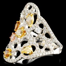 18K Gold 1.31ctw Fancy Color Diamond Ring