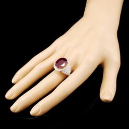 18K Rose Gold 6.07ct Ruby & 2.48ctw Diamond Ring