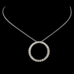 14K Gold 0.73ctw Diamond Pendant