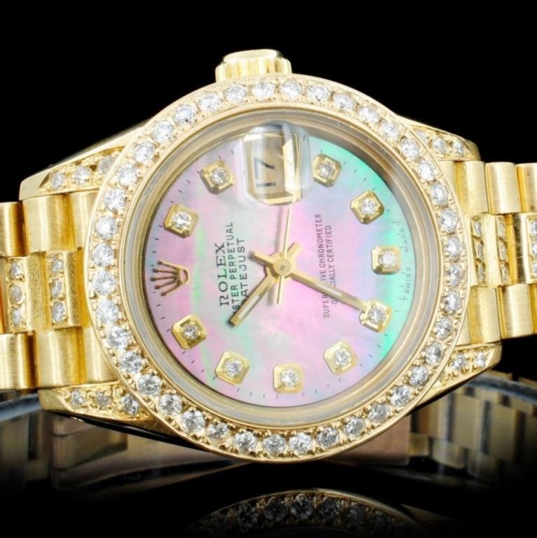 Rolex 18K 3.00ct Diamond Presidential Ladies Watch