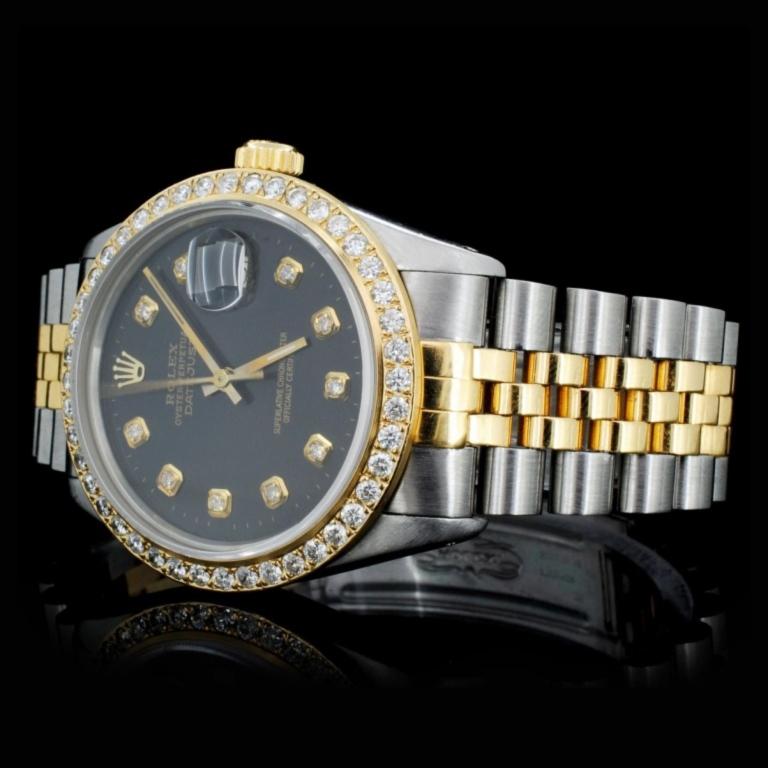 Rolex YG/SS DateJust Diamond 36MM Watch