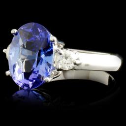 14K Gold 3.07ct Tanzanite & 0.30ctw Diamond Ring