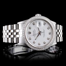 Rolex SS DateJust Diamond 36mm Wristwatch