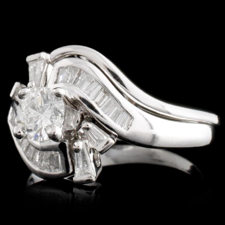 Platinum 1.22ctw Diamond Ring