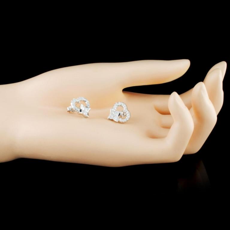 18K Gold 0.81ctw Diamond Earrings