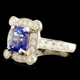 18K Gold 2.01ct Tanzanite & 1.04ctw Diamond Ring