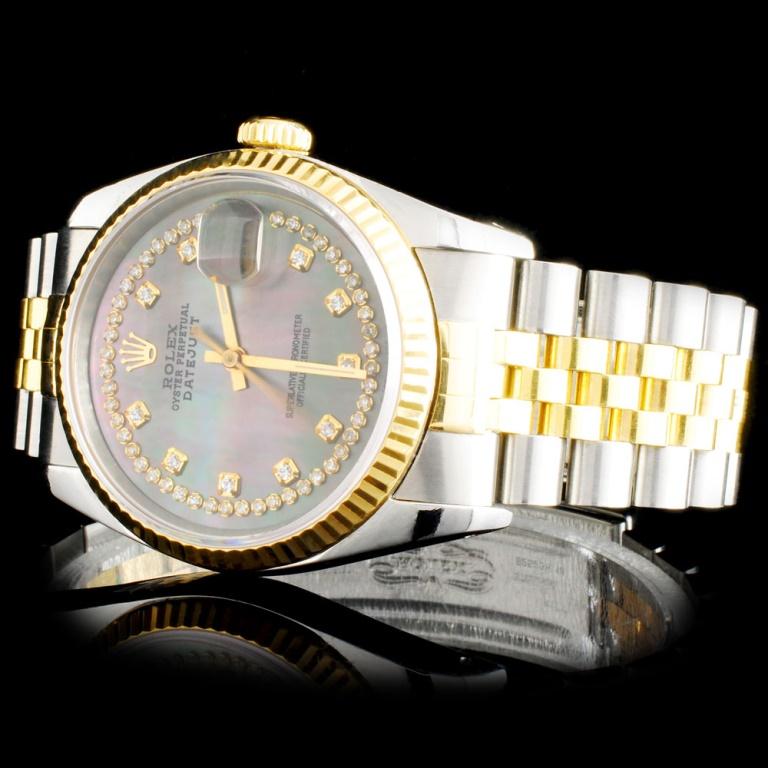 Rolex Two-Tone 36MM DateJust Diamond Watch