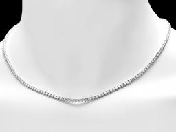 18k White Gold 8.00ct Diamond Necklace