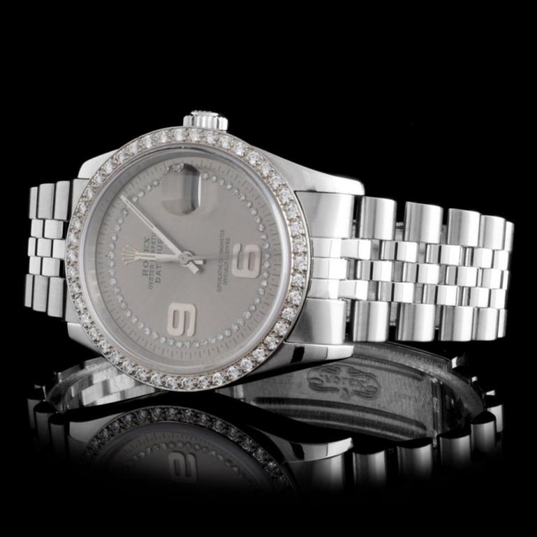 Rolex SS DateJust Diamond 36mm Watch