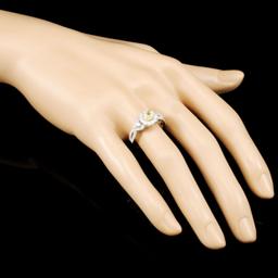 18K Gold 1.35ctw Fancy Color Diamond Ring